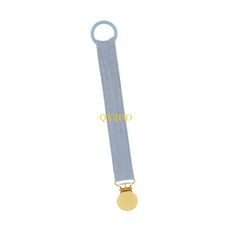 QX2D Baby Pacifier Clip Chain Teething Toy Holder Strap Belt Fall Prevention Soother Chain Simple Dummy Nipple Lanyard