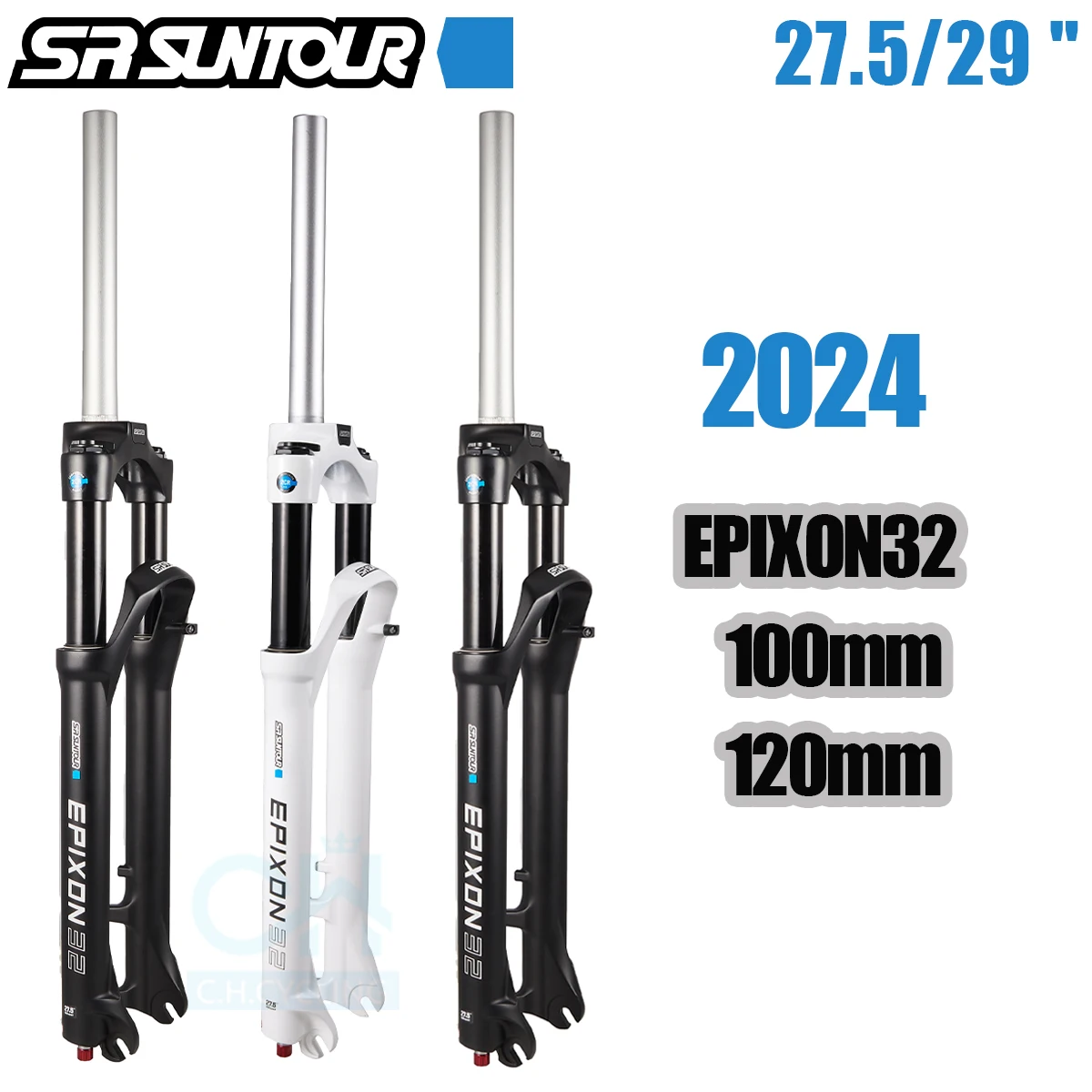 SR SUNTOUR EPIXON Original 2024 model  MTB Mountain Bike Front Fork 27.5/29inch Stroke 100/120mm air suspension front fork