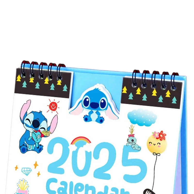 Stitch 2025 Calendar Desk Calendar Ornament Cartoon Standing Flip Calendar Planner Agenda Daily Monthly Office Supplies Gift