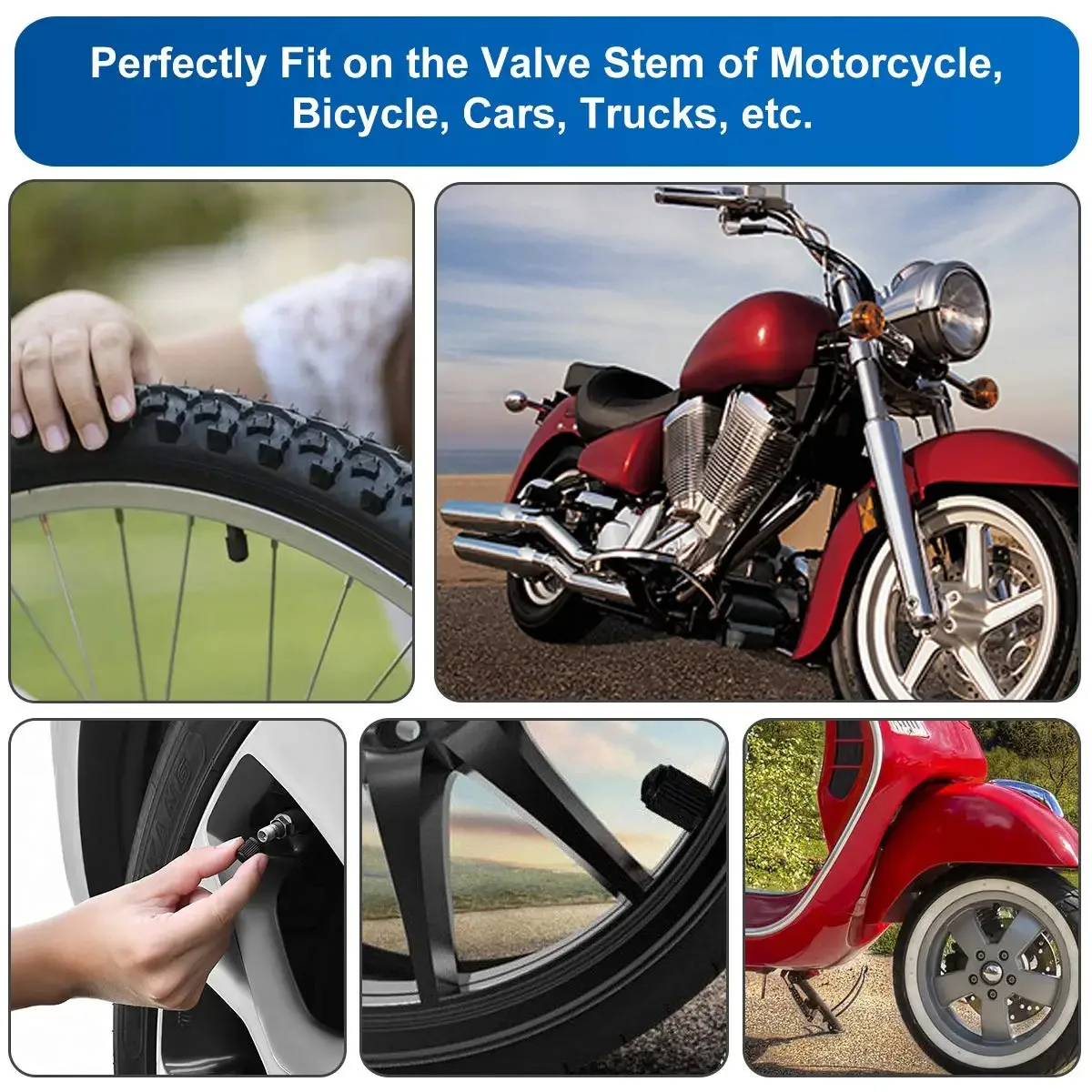 Tappi Valvole Per Pneumatici Bici E Moto - Set Da 2 In Lega Di Alluminio, Antiruggine E Antipolvere, Decorativi