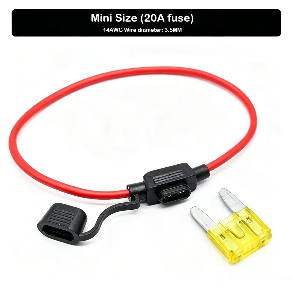 Wasserdichter 10/12/14/16/18AWG Schneidbarer Auto-Inline-Sicherungshalter 5A-50A Standard-/Mini-Sicherungen Sicherheit für Boote, Marinefahrzeuge, LKWs und Fahrzeuge – Detail 11
