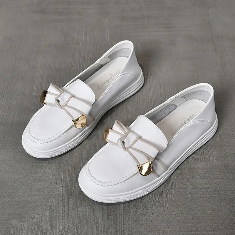 

Women's White Sneakers 2025 Spring Autumn Flat Slip On with Ventilated Mesh Non Slip Grip Chic Minimalist Style​