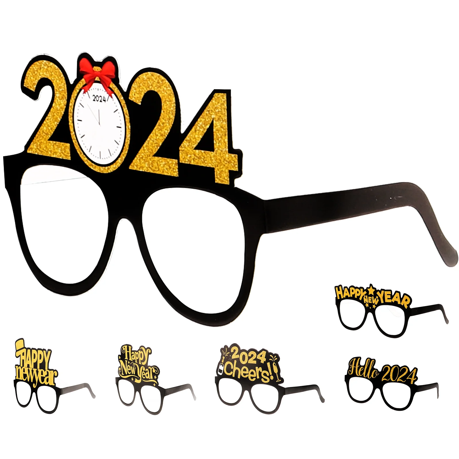 New Year Costume Accessory 2024 Glasses Years Sun Modeling Eye Wear Clothing Party Decor