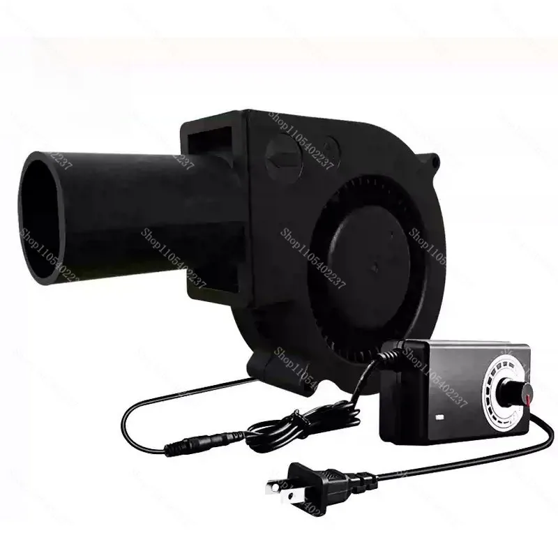 Mini 9733 Turbo Blower Fan, 12V 2.94A Speed Adjustable High Airflow Fan for Wood Stove and Hot Air Furnace
