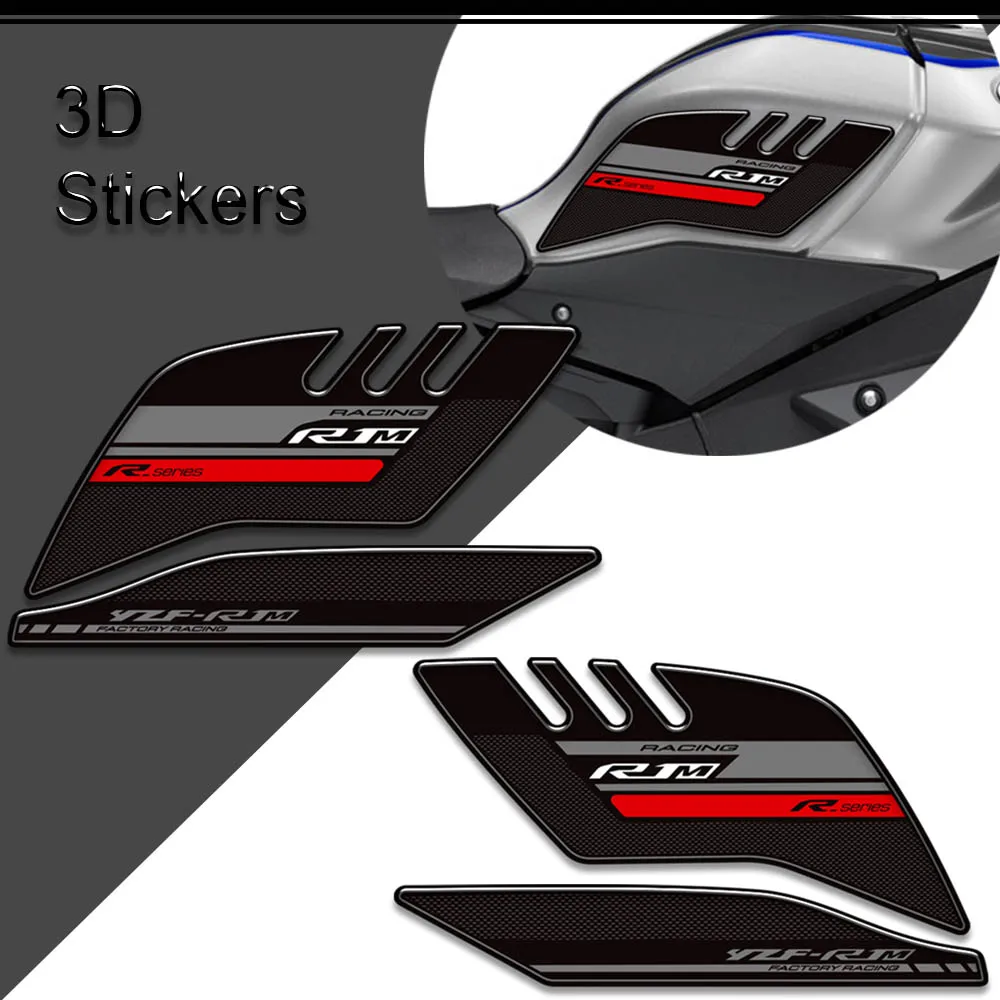 لياماها YZFR1M YZF-R1M YZF R1M دراجة نارية خزان وسادة القبضات الجانب الغاز زيت الوقود عدة الركبة ملصقات الشارات حامي #2