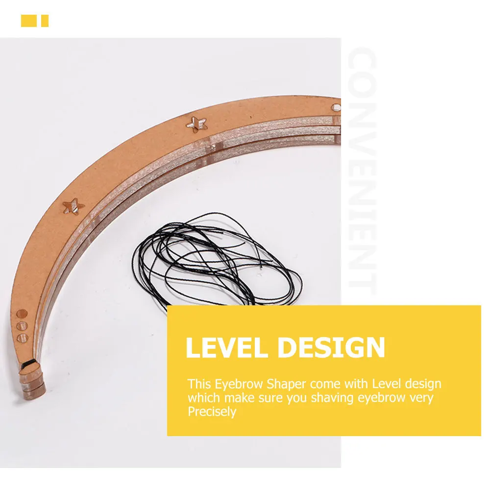 1Set Wenkbrauwliniaal Praktisch Plastic Wenkbrauwpositioneringsgereedschap voor Nauwkeurig Meten Mapping Shaping Level Marker