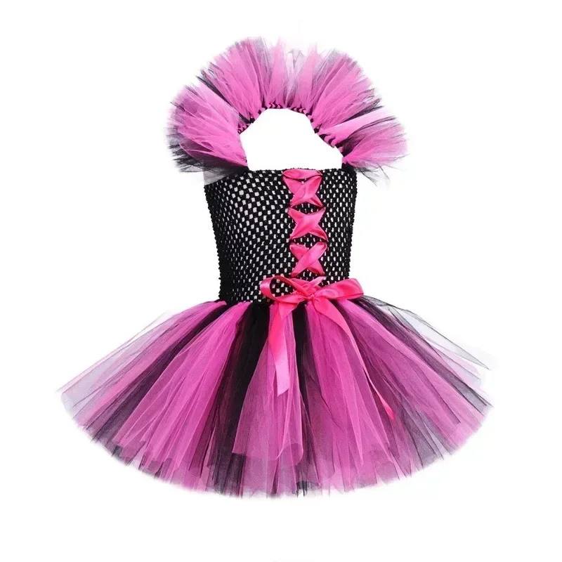 Kinder-Halloween-Kostüm für Mädchen im Hexenstil mit Tutu, Hut und Besen für Themenpartys, Karneval und Rollenspiele. – Detail 19