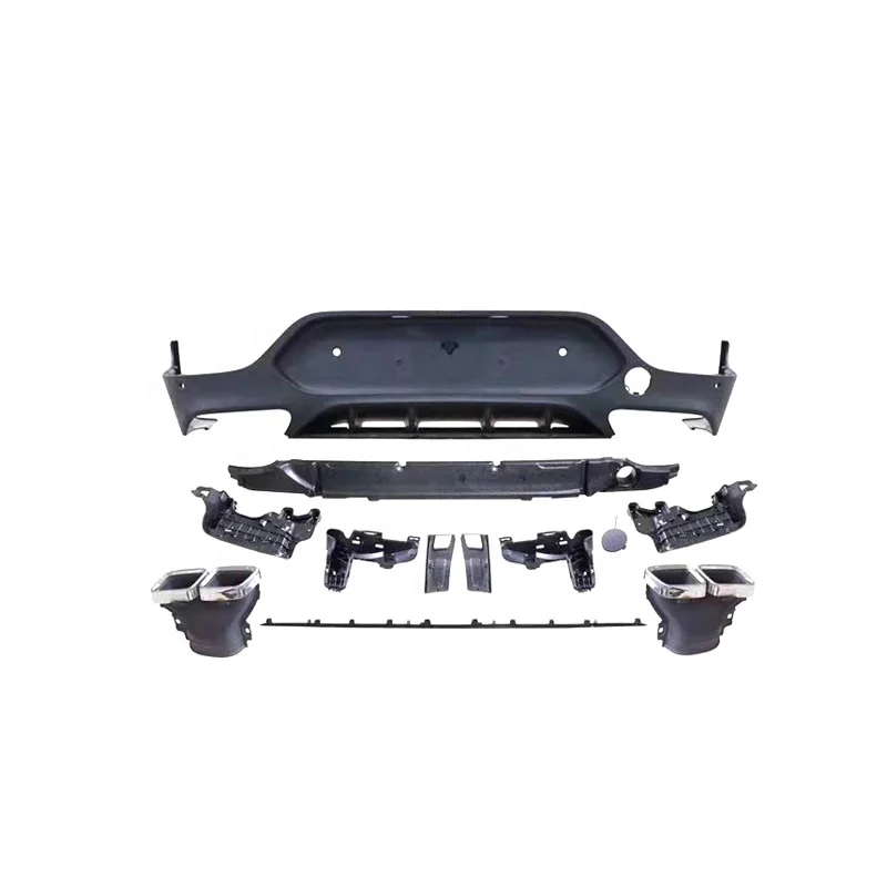 SYPES 1set Glc63 Diffuser Bumper For Mercedes Benz Glc63 Rear Diffuser