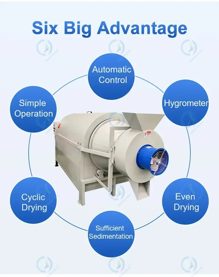 Peanut Pistachio Nuts Drying Machine Small Coffee Bean Cereal Wheat Rice Dryer Machine