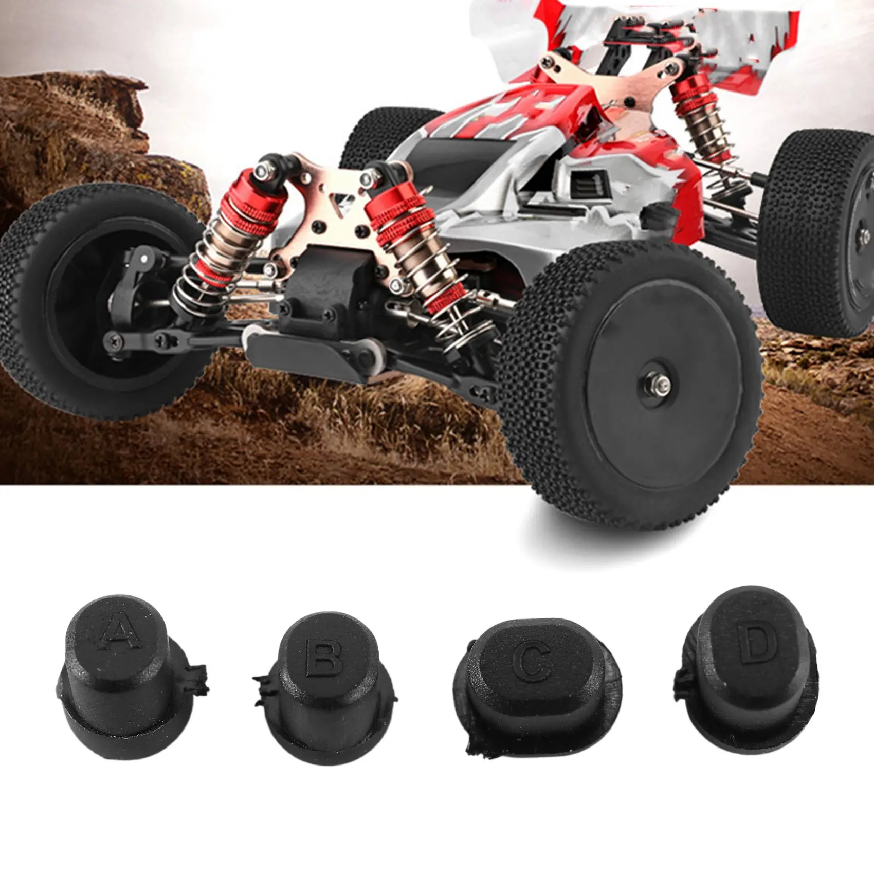 AS96-2 Set 144001-1267 Передняя и задняя втулка вала поворотного рычага для Wltoys 144001 1/14 4WD RC Автозапчасти