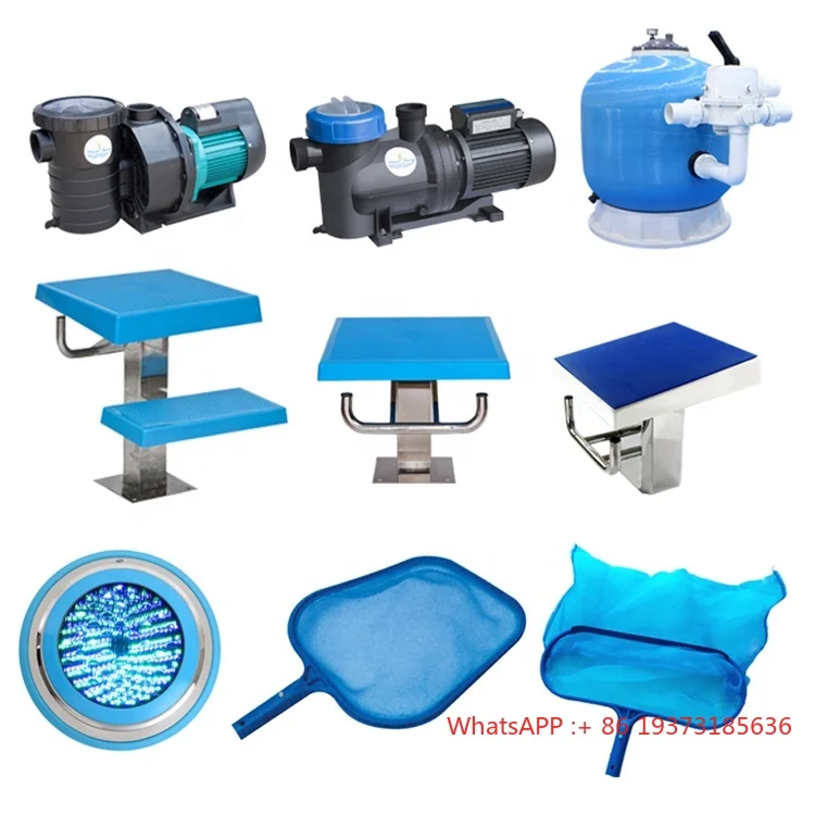 Fenlin-Juego completo de accesorios para piscina, cubierta de bomba de filtro de fibra de vidrio, filtro de arena, escalera de clorador, todos los equipos esenciales