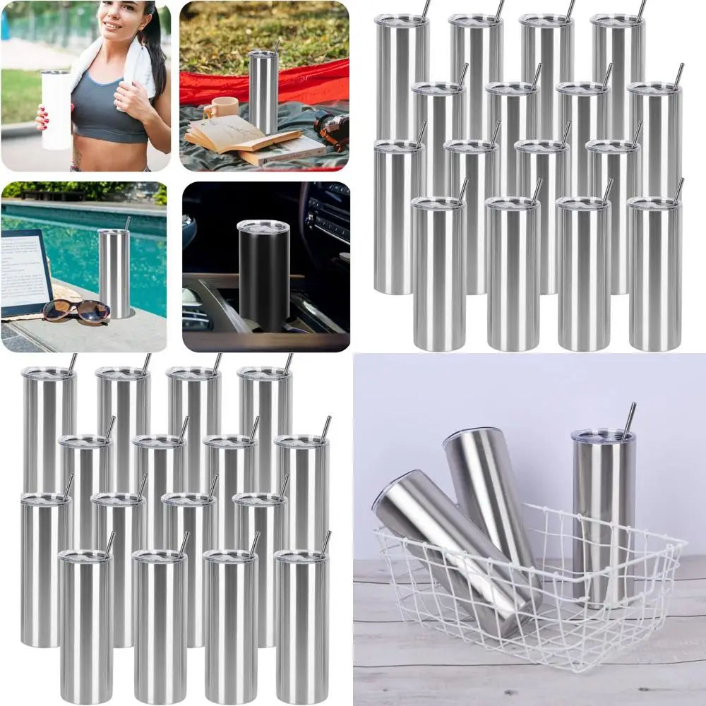 

Набор из 16 узких термокружек из нержавеющей стали объемом 20 унций, в индивидуальной подарочной упаковке, для путешествий