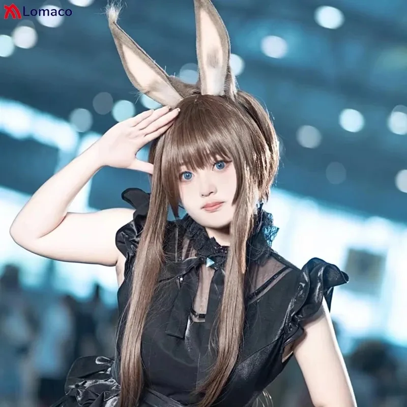 CyGame الفرسان Amiya سافاج تأثيري اكسسوارات الدعائم أرنب الأذن عقال لطيف فو الفراء الشعر هوب أفخم آذان الأرنب العصابات الشعر