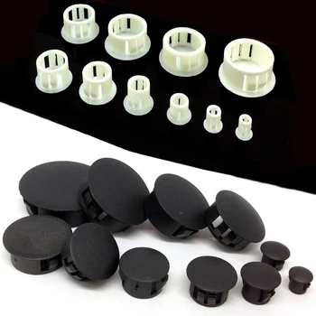Bouchons ronds en plastique noir et blanc, bouchon de tuyau, bouchon, 6mm,50mm, 20 pièces