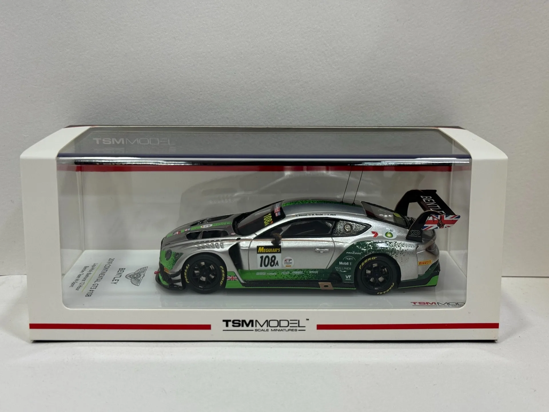 

Литой под давлением TSM масштаб 1/43, Bentley Continental GT3 Bentley Team M-Sport, 2019 24-часовой раллийный автомобиль, модель автомобиля из смолы, Коллекционная игрушка в подарок