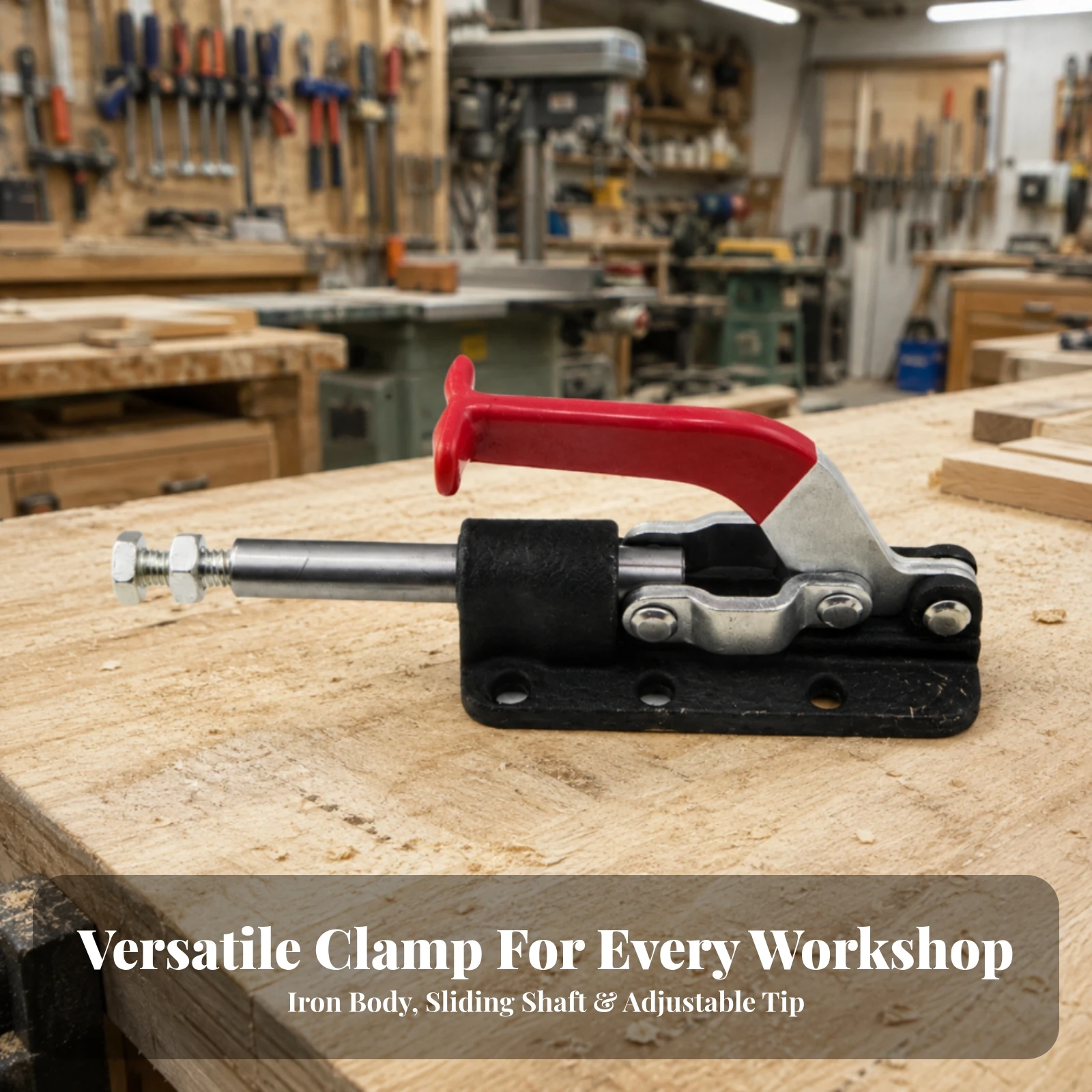 Push Pull Toggle Clamp Ergonomic Push Pull Lever Clamp Easy-to-Use Stable for Woodworkers, Woodworking, Jigs