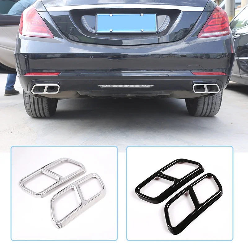 For Mercedes Benz 13-15 GL Class X166 S R Class w222 w251 10-17 Car Styling 304 Steel Exhaust Cover Trim Accessory VBVTF