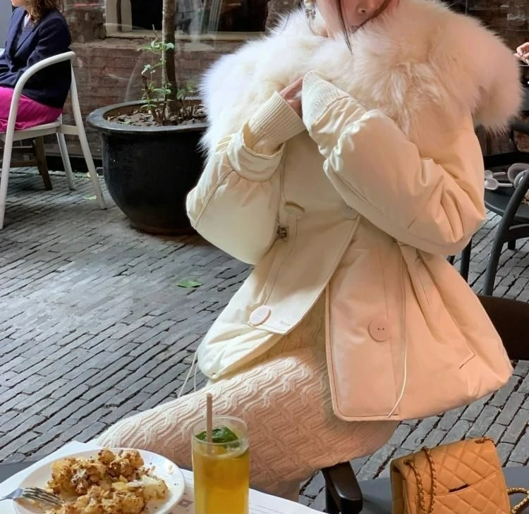 2026 Autumn and Winter New Gentle and Advanced Cotton Clothes Versatile Femininity Thickened Waist and Thin Coat
