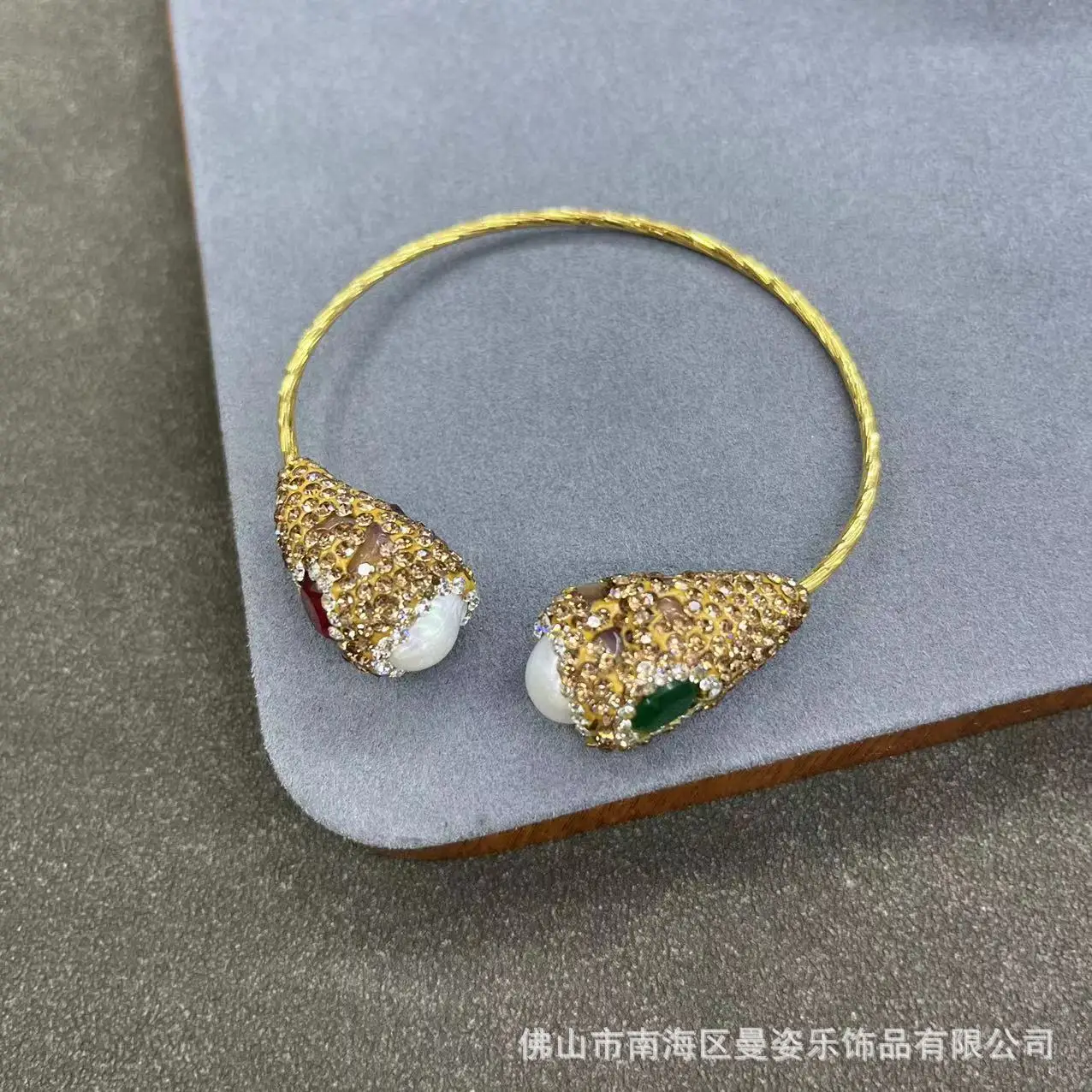 DIY accessories New pearl bracelet color retention live bracelet inlaid with gemstones high-end atmosphere Internet celebrity cr