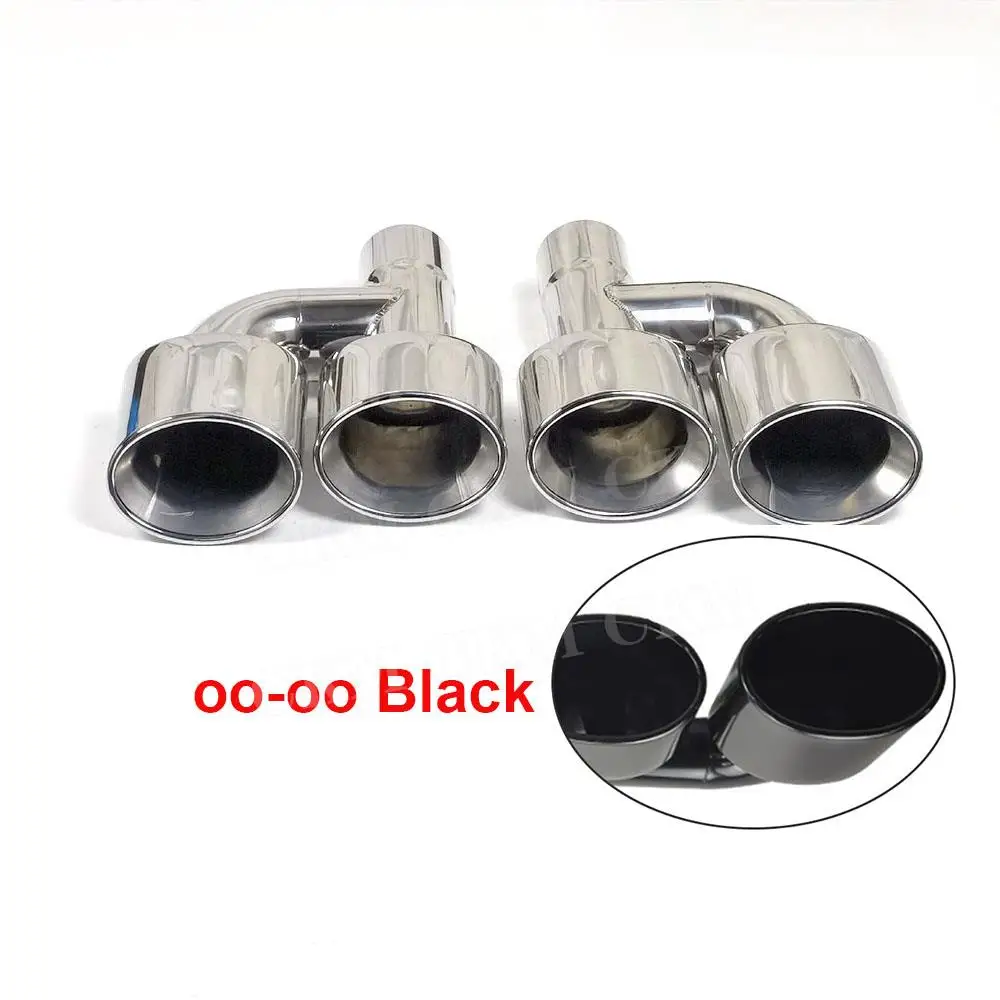 Stainless Steel Exhaust Muffler Tailpipe Tips For Mercedes Benz C E Class W204 C63 AMG C300 W212 E63 AMG Car Accessories Muffler