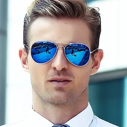 Fishing Men Sunglasses Driving Sun Mirror Male and Female Classic Aviation Sun Eyewear Luxury Piloted Polarized Sun Glasses