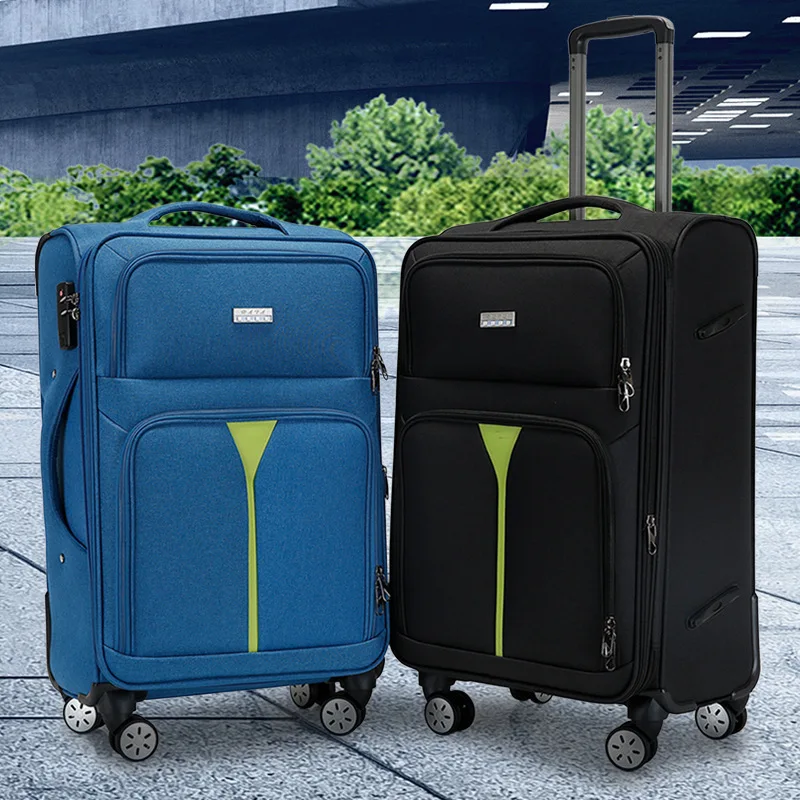 

20"22"24"26"28"30"Travel Soft Fabric Multifunctional Suitcase On Wheels Oxford Cloth Rolling Luggage Bag Valise Free Shipping