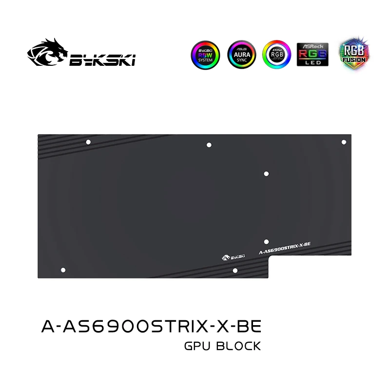 Imagem -03 - Bykski A-as6900strix-x Gpu Bloco para Asus Rog Strix lc Rx6900xt O16g Gaming Cobertura Completa com Placa Traseira Vga Gpu Líquido Cooler