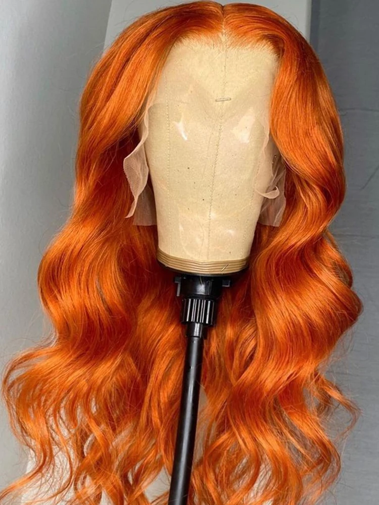 

Ginger Orange Body Wave Wigs Human Hair 13x4 HD Lace Frontal Wigs #350 Orange Ginger Lace Front Human Hair Wigs For Women
