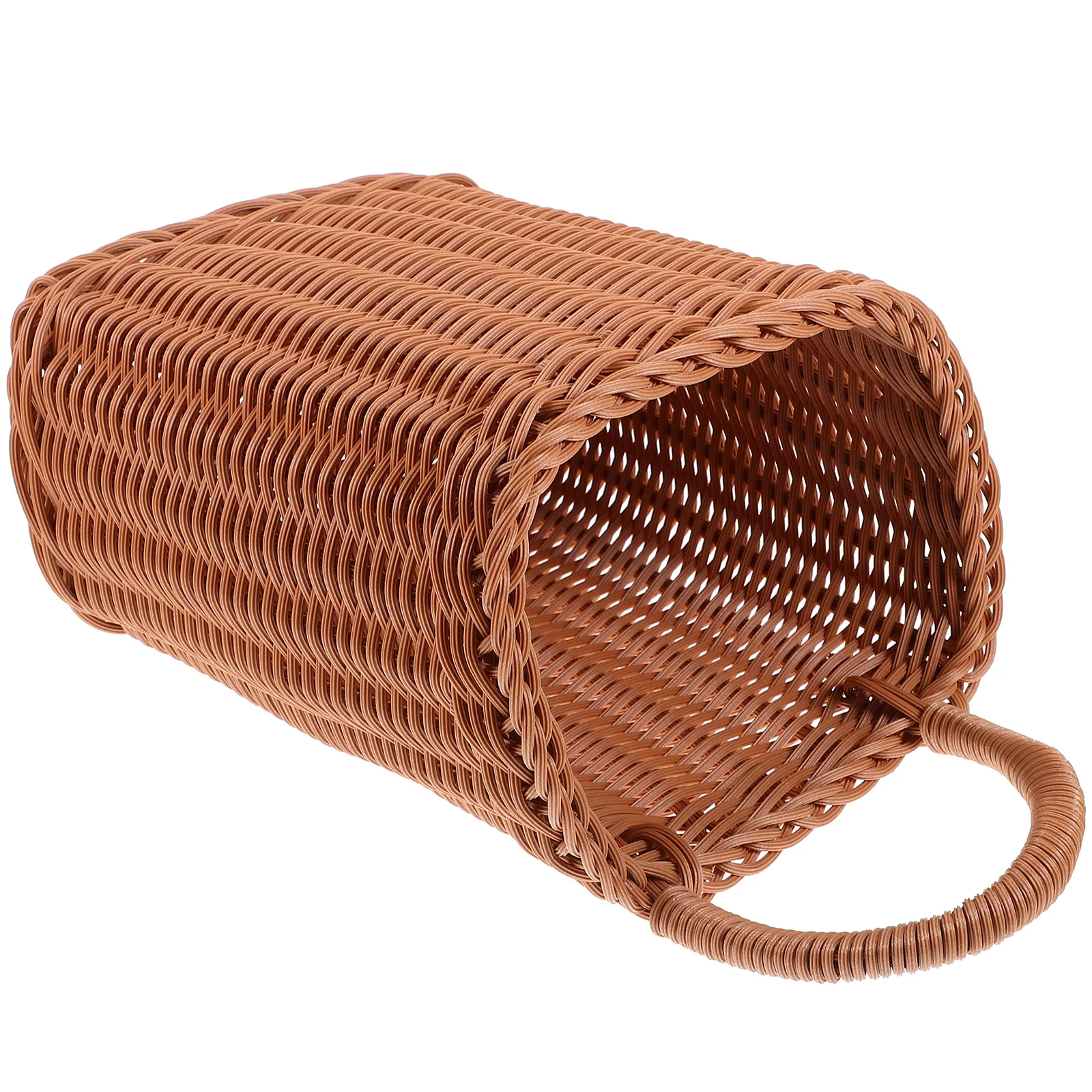 

Rattan Imitation Wall Hanging for Kitchen Vegetable Office Brown Square Sturdy Materials Practical Storage Sufficient Space
