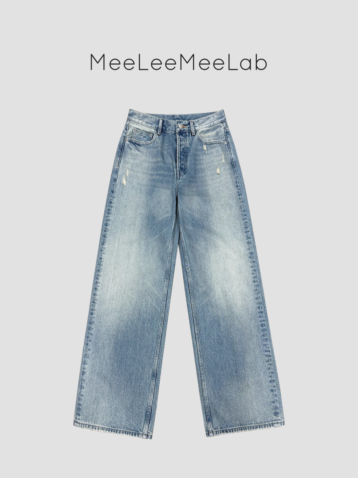 

Джинсы Meemeelab Ele Gentleman: винтажные, прямые, из хлопкового денима, с низкой посадкой, повседневные, для женщин