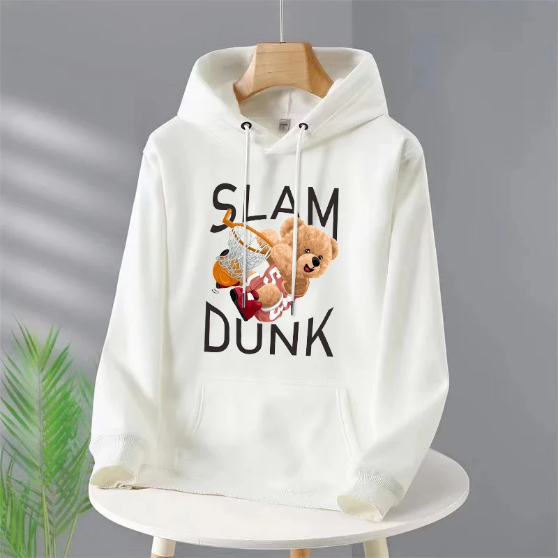 Sudaderas con capucha informales para hombre, jersey de diseñador Harajuku Y2k, Sudadera con capucha con estampado de oso Slam Dunk, Jersey Vintage de moda para hombre