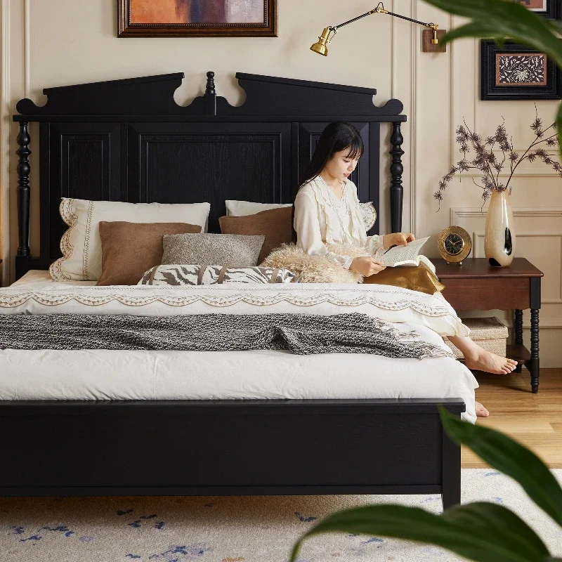 Office Wood Luxury Set Bed Italian Double Headboard Hotel Loft Bedroom Beds King Size Adults Creative Beliche Salon Furniture