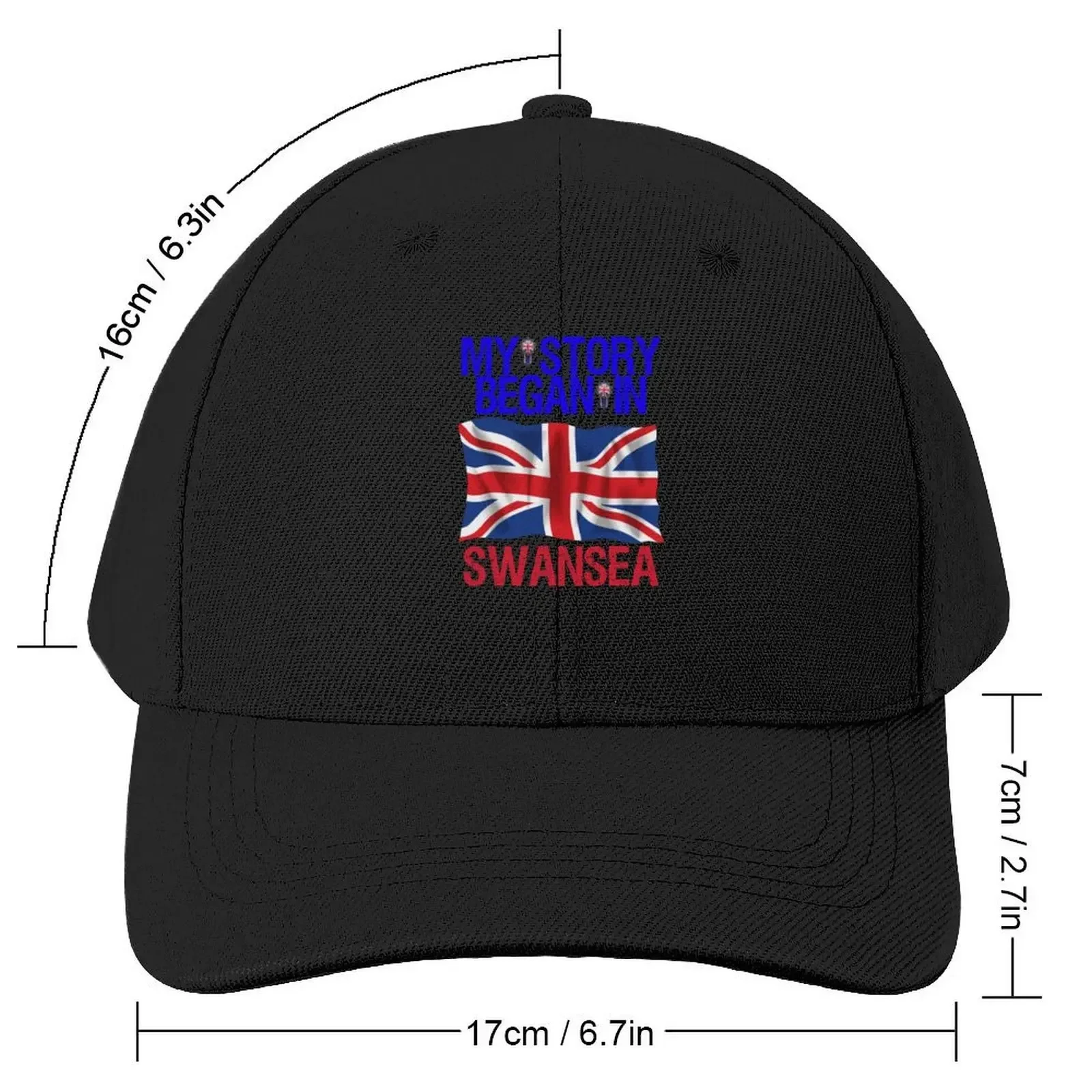 My story began In Swansea United Kingdom Baseball Cap Fishing cap birthday Luxury Man Hat Golf Boy Women's