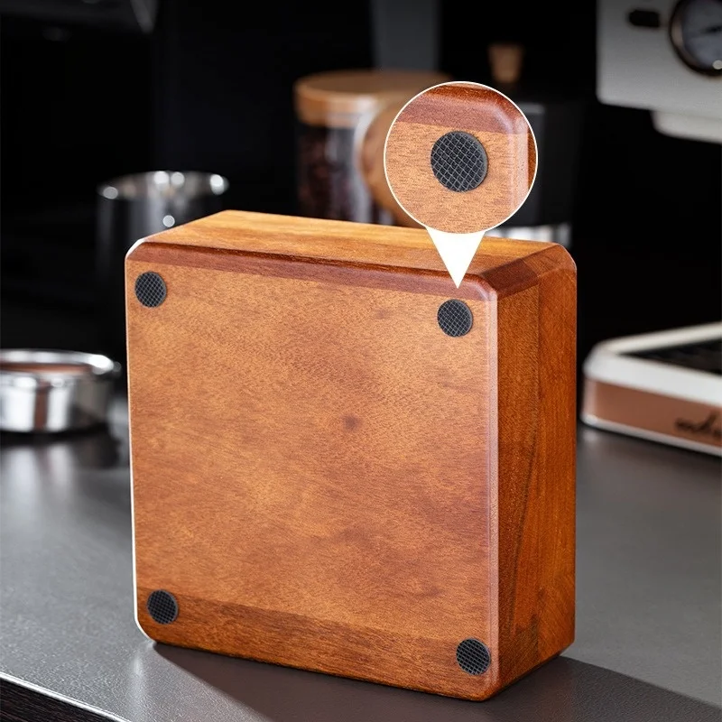 JUSTINLAU 58mm Coffee Tamper Station Walnut Portafilter Holder Distributor& Tamper Puck Screen Storage Base Espresso Accessories