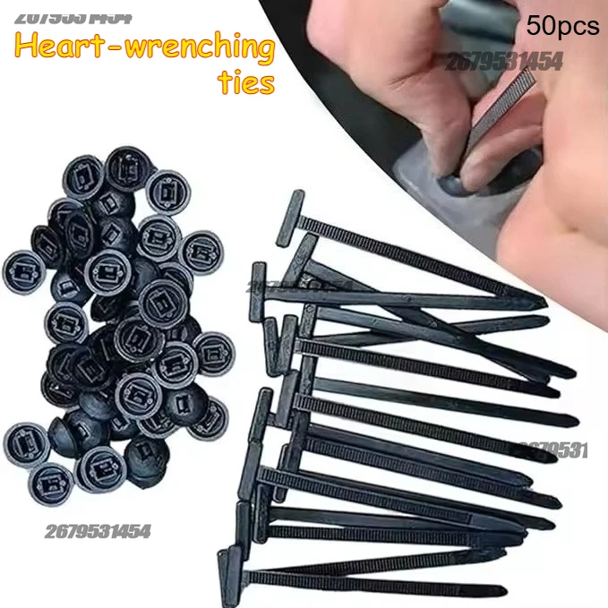 

100PCS Self-locking Nylon Bands Universal Cable Tie Buckle Fixed Fastener Clips Car Hose Fastening Zip Strap Reusable