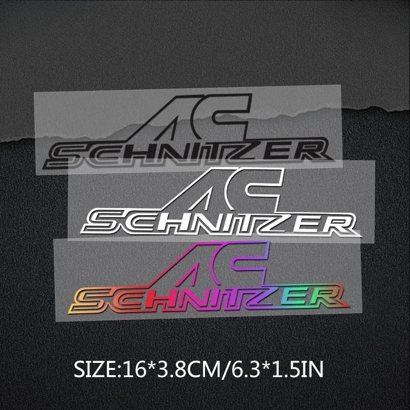 

1 шт. виниловая наклейка в стиле AC Schnitzer, водонепроницаемая, для мотоциклетного топливного бака, скутера, шлема, ноутбука, декоративная.