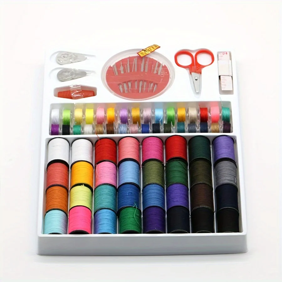 64 Colors Bobbins Thread Sewing Kit Household DIY Hand Sewing Thread Set Sewing Machine Accessory Reusable Spool Threads JXB