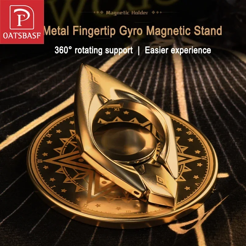 

Oatsbasf Metal Phone Ring Stand Dazzling Phone Accessories Magic Fingertip Gyro Magnetic Stand 360° Rotatable Phone Ring Holder