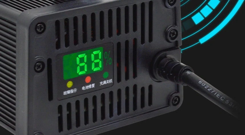 58.4V 5A 전기 자전거 충전기 스마트 전기 자전거 충전기 (16S LiFePO4 배터리용)