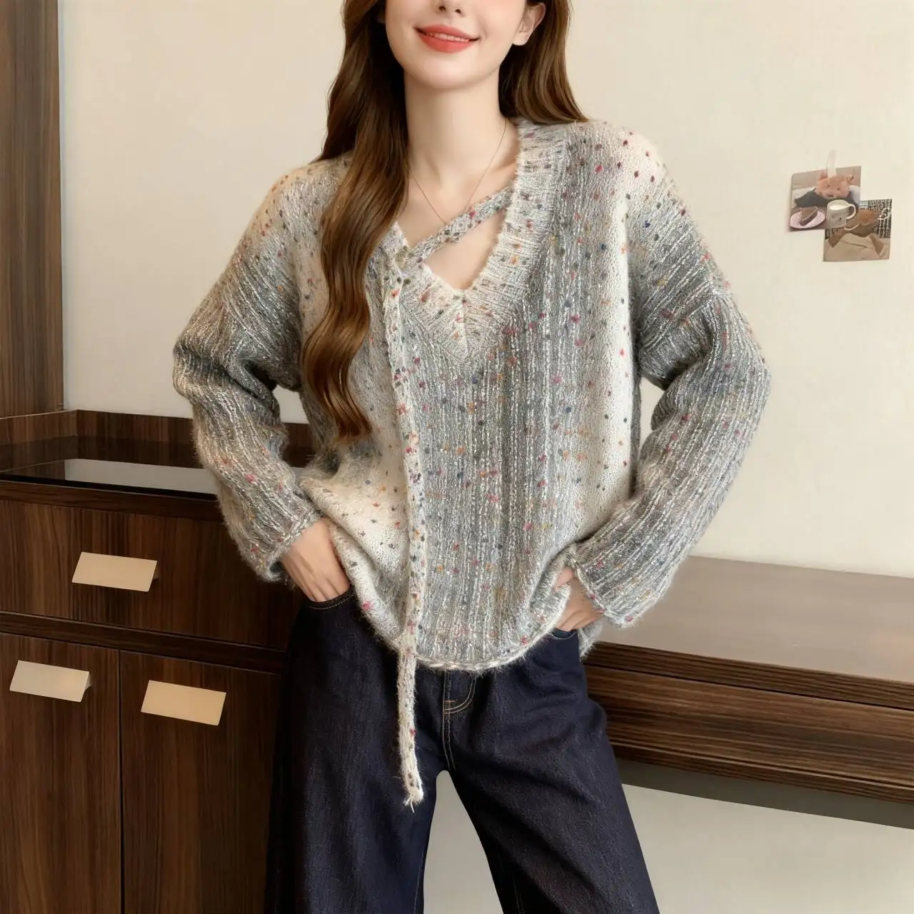 Sweaters Jumpers Pullovers Women Long Merino Effortless Layering Regular BF Y2K OL Professional Work Business Commute Autumn Fit