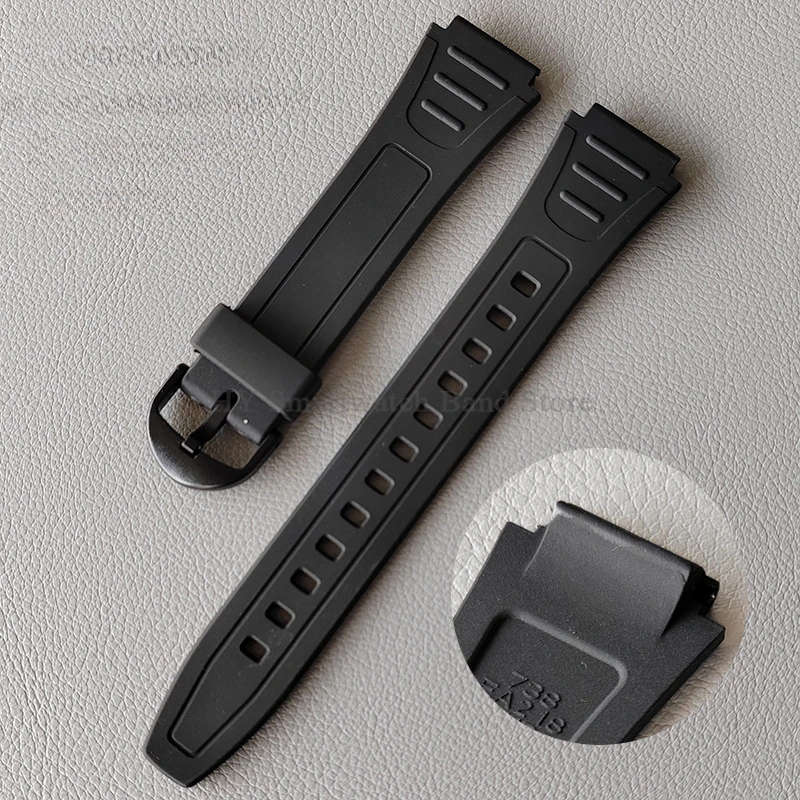 18mm PU Watch Strap for Casio W800 AE1200/1300 F-91W F105/108 A158/168 Rubber Watch Band for Electronic Student Plastic Bracelet