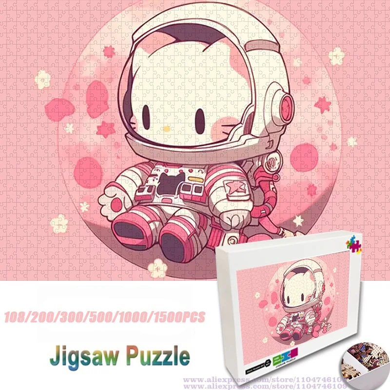 

Sanrio Hello Kitty головоломка-головоломка с персонажами мультфильмов 108/200/300/500/1000/1500 шт. интеллектуальные головоломки уникальный подарок с коробкой