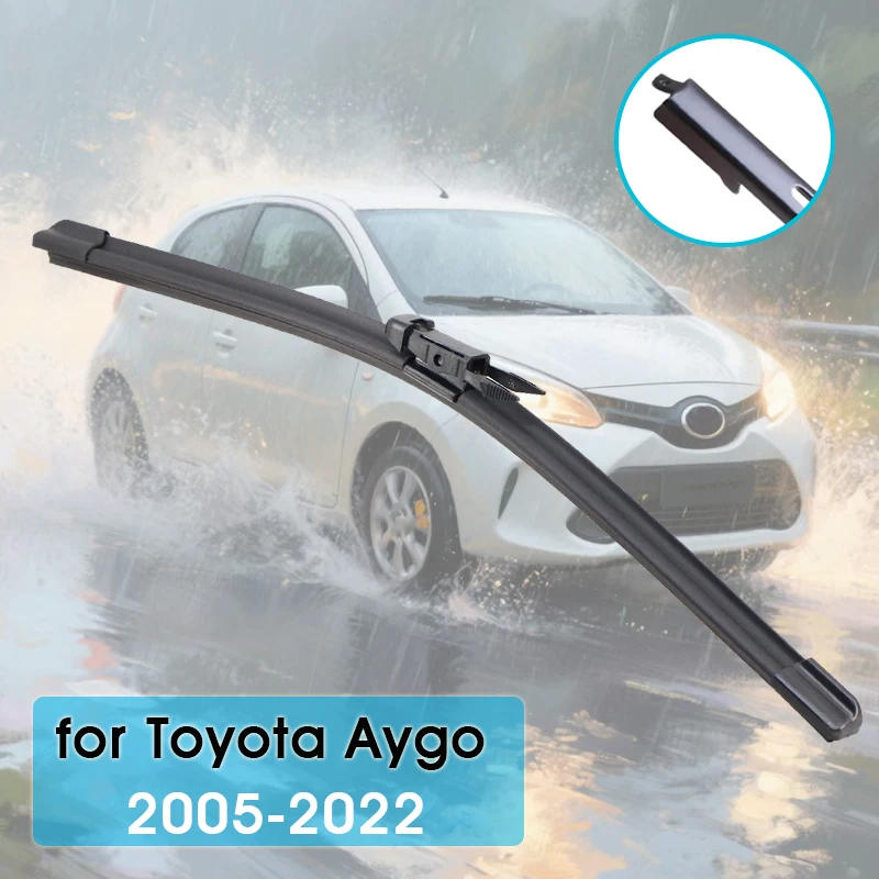For Toyota Aygo AB10 AB40 2005-2022 Car Wiper Front Wiper Blades Fit U Hook/Pinch Tab Arm Front Windscreen Auto Accessories