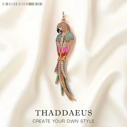 Pendant Colourful Parrot Summer Brand New 925 Sterling Silver Jewelry Europe Accessorie Bohemia Gift For Women