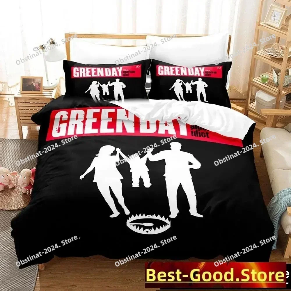 3D Green Day AMERICAN IDIOT Bedding Set Printed single Comforter Quilt Bed Duvet Cover Pillow Case 3 Pieces Sets Kids Adult Size