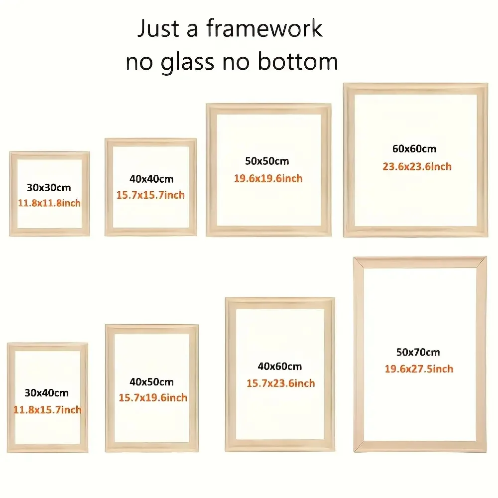 Multi-size Solid Wood Canvas Frame Set Complete Tool Kit DIY Oil Painting Professional Inner Frame Tool-free Quick Installation