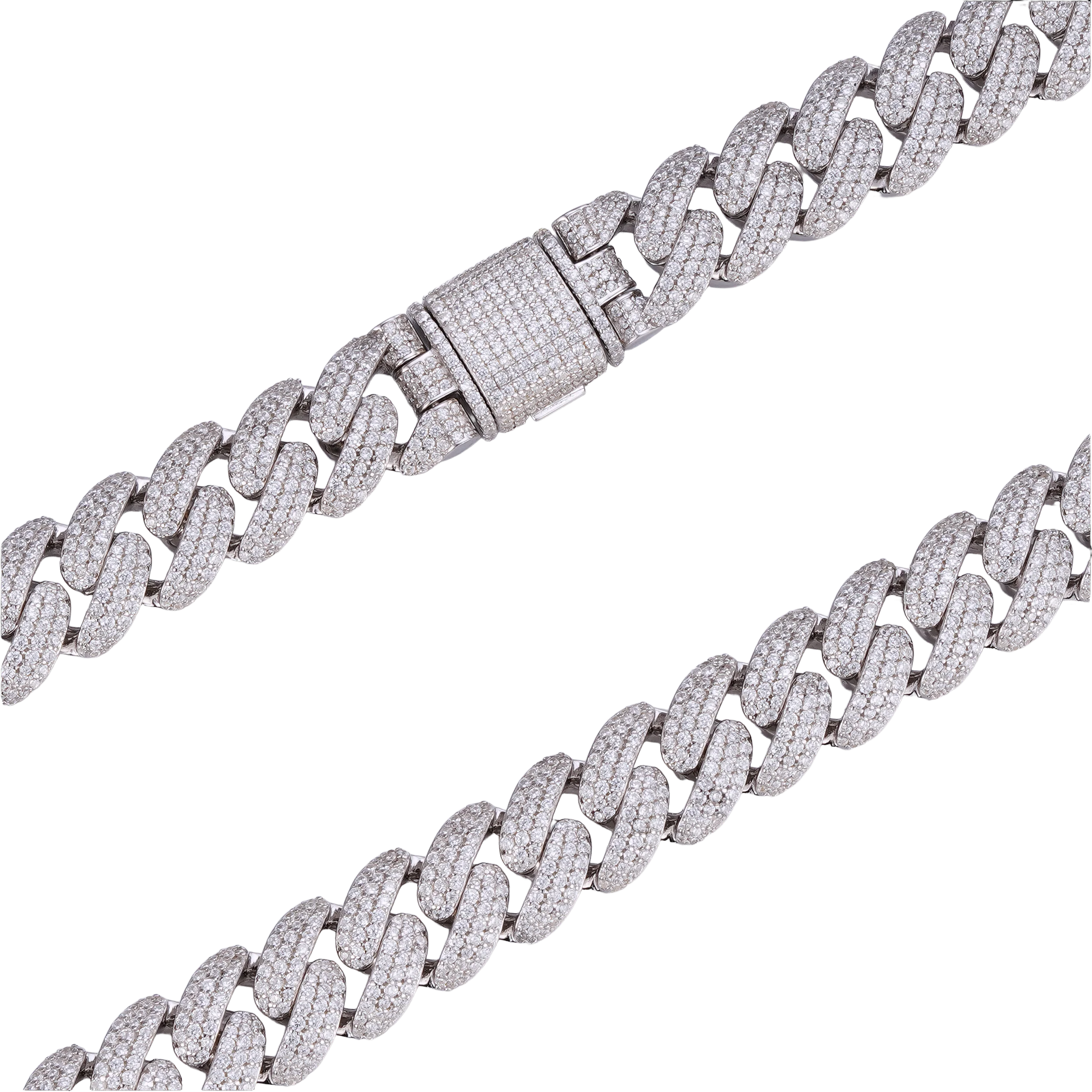 Hop Jewelry .Hip Ice Out VVS D Moissanite Miami 18K 14K Real Gold Plated 925 Sterling Silver Cuban Link Chain Necklace for Men