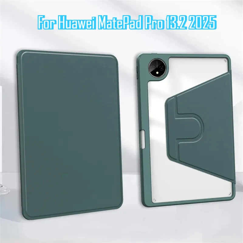 

New for Huawei MatePad Pro 13.2 2025 Case with Pencil Holder 360 Rotating Acrylic Stand Cover for MatePad Air12 X SE11 10.6 Case