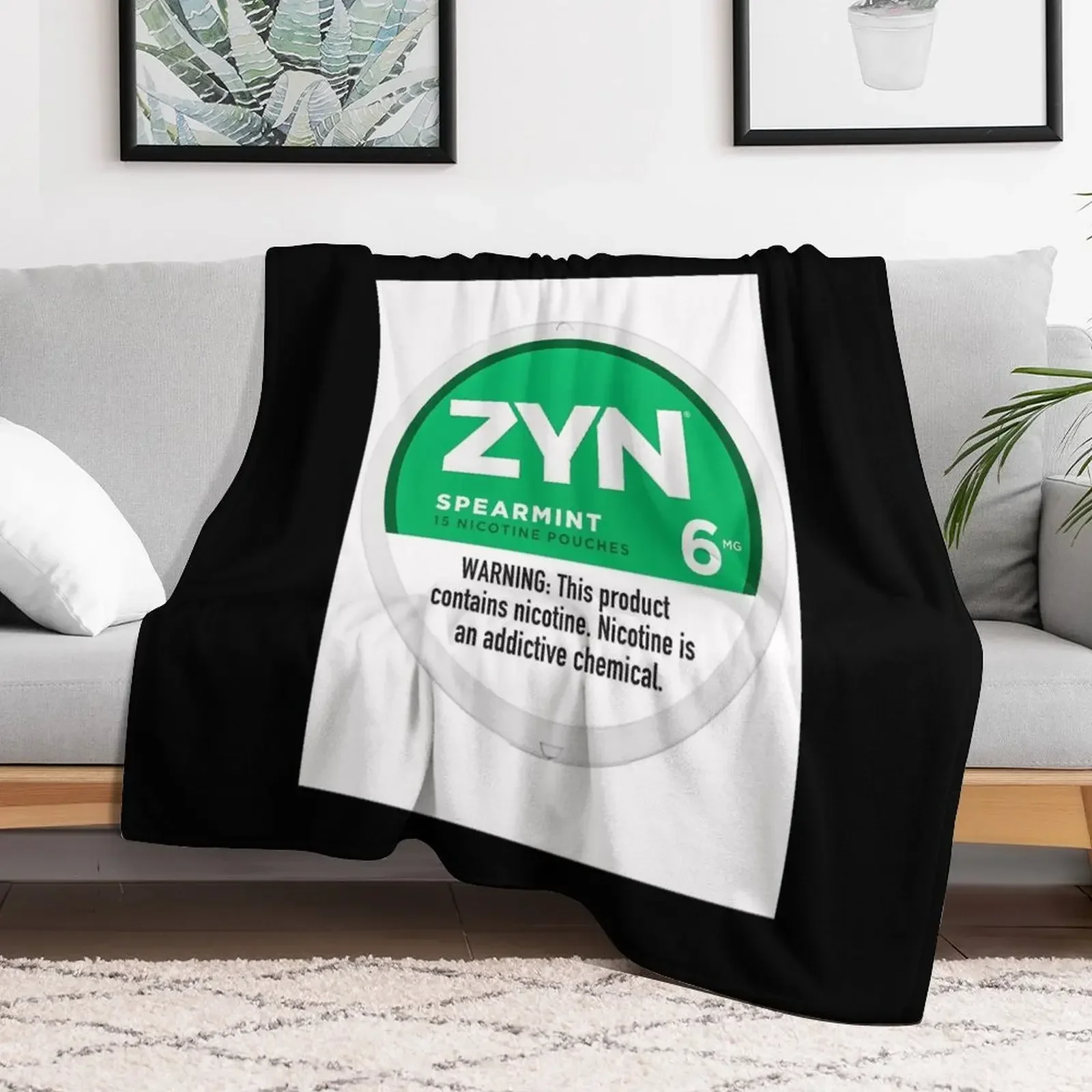 

Zyn Shirt Sticker Nicotine Pouches Poster Chill Cool Mint Throw Blanket Thins Soft Beds Weighted Sofa Quilt Blankets