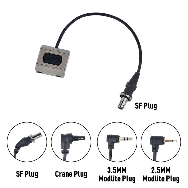 

Tactical MLok Keymod Rail Pressure Remote Switch ModButton Crane Plug For OGL PEQ15 DBAL AR15 Airsoft SF M300 M600FlashLight
